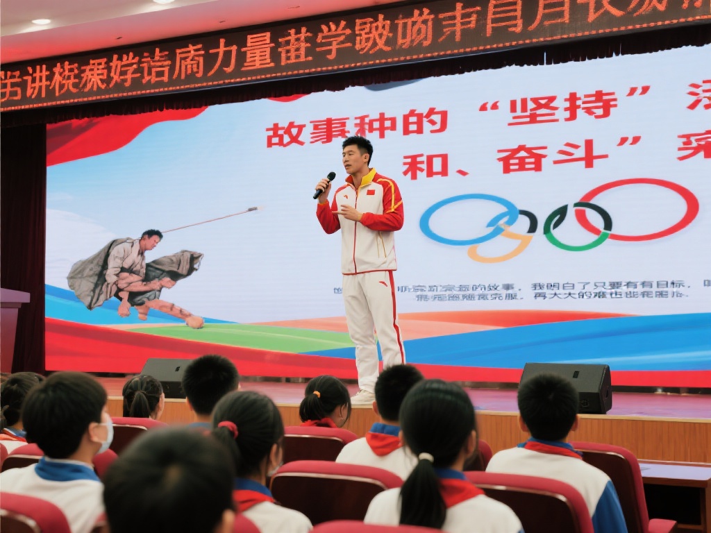 “奥运冠军延安行:传递榜样精神” 活动中,一位奥运冠军分享了自己的成长经历